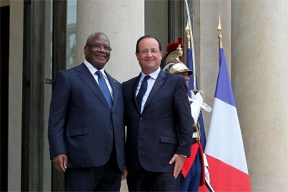 Francois Hollande and Ibrahim Boubacar Keita
