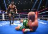 Francis Ngannou a envoyé Tyson Fury au tapis lors du 3e round. (Justin Setterfield/Getty images via AFP)